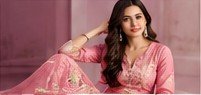 Pink embroidered festive wear